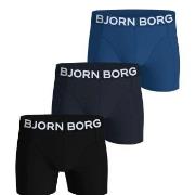 Björn Borg Kalsonger 3P Organic Cotton stretch Boxer Svart/Blå Medium ...