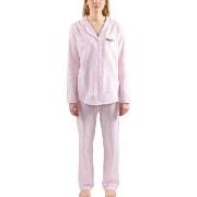 Esprit Calista Flannel Pyjamas Set Vit/Rosa bomull 38 Dam