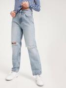 Only - High waisted jeans - Medium Blue Denim - Onlrobyn X Hw St L Ak ...