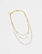 Pieces - Guld - Fpkuvena a Necklace Pack Plated