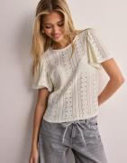 Only - Vit - Onlriverside S/S Flaired Top Jrs