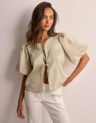 Neo Noir - Beige - Aska Dull Satin Blouse