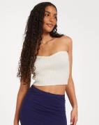 Nelly - Vit - Tube Knit Top