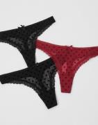 Hunkemöller - Svart - 3-Pack String