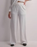 Selected Femme - Vit - Slfviva-Gulia Hw Long Linen Pant No