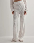 Pieces - Vit - Pcmanilla Hw Wide Pants Mm Jrs