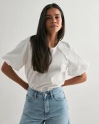 Pieces - Vit - Pcfrona 2/4 Top Wvn Bc