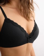 Hunkemöller - Svart - Lola Non Wired Low Demi Pu