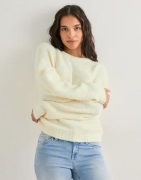 Nelly - Gul - Fuzzy Knit Sweater