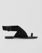 Nelly - Svart - Scrunch Boho Flat