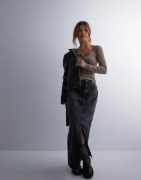 Pieces - Brun - Pckitte Ls Top Noos Bc