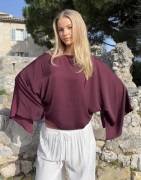 Nelly - Röd - Satin Slit Blouse