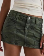 Nelly - Grön - Mini Pattern Jeans Skirt