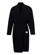 Resteröds Bathrobe Org. Cotton Morgonrock Badrock Black Resteröds