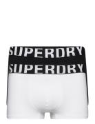 Trunk Dual Logo Double Pack Boxerkalsonger White Superdry