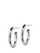 Hoops Earrings Steel Small Accessories Jewellery Earrings Hoops Silver...
