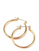 Layla Recycled Medium Hoop Earrings Gold-Plated Accessories Jewellery ...