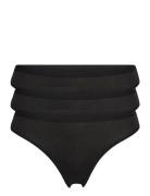 Brief 3 Pack Thong Reg Carin Stringtrosa Underkläder Black Lindex