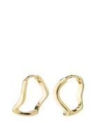 Alberte Organic Shape Hoop Earrings Gold-Plated Accessories Jewellery ...