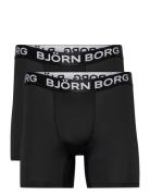 Performance Boxer 2P Boxerkalsonger Black Björn Borg