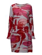 Moss Crepe Dress W. Branch Print & Kort Klänning Red Coster Copenhagen