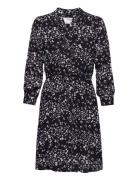 Selected Femme Slfdamina 7/8 Aop Dress B Noos Svart