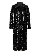 Sequins Coat Tunn Rock Black ROTATE Birger Christensen