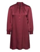 GANT D1. Stand Collar Dress Burgundy