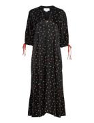 Puff Sleeve Maxi Dress Maxiklänning Festklänning Black Victoria Beckha...