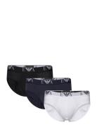 Men's Knit 3Pack Brief Kalsonger Y-front Briefs White Emporio Armani