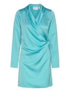 Vijohanna L/S Wrap Short Dress/Dc/Su Kort Klänning Blue Vila