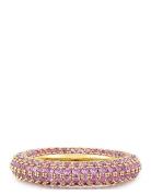 Pave Amalfi Ring- Pink- Gold- 6 Ring Smycken Pink LUV AJ