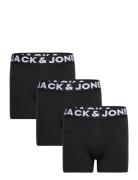 Jack & J S Sense Trunks 3-Pack Noos Jnr Svart