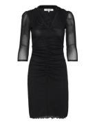 Dvf Elena Dress Kort Klänning Black Diane Von Furstenberg