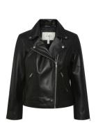 Yasphil 7/8 Leather Jacket Noos Läderjacka Skinnjacka Black YAS