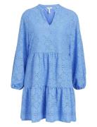 Objfeodora Gia L/S Dress Noos Kort Klänning Blue Object