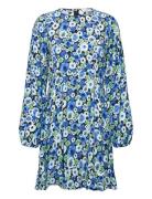 Ensherry Ls Dress Aop 7014 Kort Klänning Blue Envii