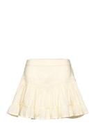 Short Wide Skirt Kort Kjol Cream Sofie Schnoor