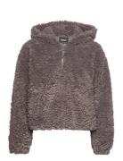 Onlellie Sherpa Hooded Jacket Cc Otw Outerwear Faux Fur Brown ONLY