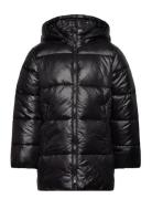 Kogscarlett Hood Puffer Cp Otw Fodrad Jacka Black Kids Only