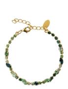 Antonia Bracelet Gold Armband Smycken Green Caroline Svedbom