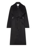Double Face Bathrobe Coat Outerwear Coats Winter Coats Black IVY OAK