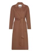 Belted Double Face Coat Outerwear Coats Winter Coats Brown IVY OAK