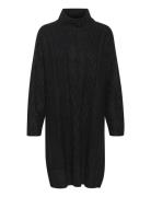 Crcabin Knit Dress - Mollie Fit Kort Klänning Black Cream