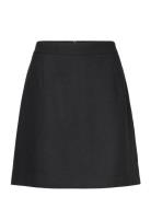Slfmercy-Ula Hw Mini Wool Skirt Kort Kjol Black Selected Femme