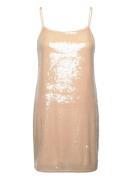 Sequins Dress Kort Klänning Beige Calvin Klein Jeans