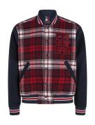 Tartan Varsity Bomber Bomberjacka Jacka Burgundy Tommy Hilfiger