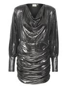 Maddixgz Ls Short Dress Kort Klänning Silver Gestuz