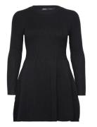 Onlalma L/S O-Neck Dress Knt Noos Kort Klänning Black ONLY