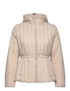 Feminine Lw Down Jacket Fodrad Jacka Beige Tommy Hilfiger